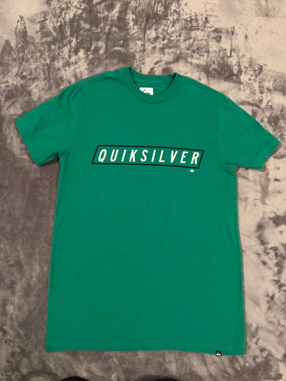 Quiksilver Green Logo Short Sleeve Tee